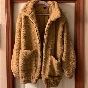 Pretty Little Thing Oversized Teddy Coat